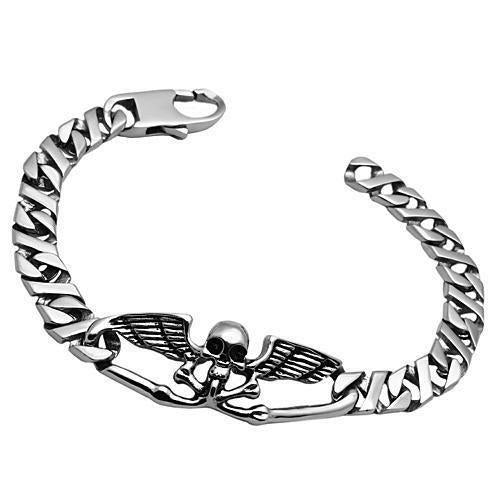 TK572 - High polished (no plating) Stainless Steel Bracelet with No