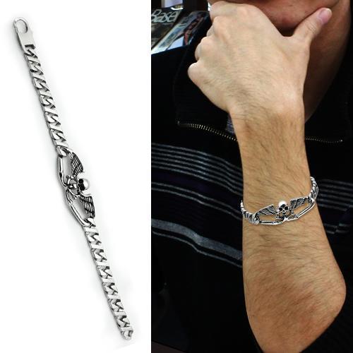 TK572 - High polished (no plating) Stainless Steel Bracelet with No